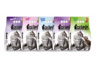 5 pytlů bentonitového steliva pro kočky CALIOPSIS